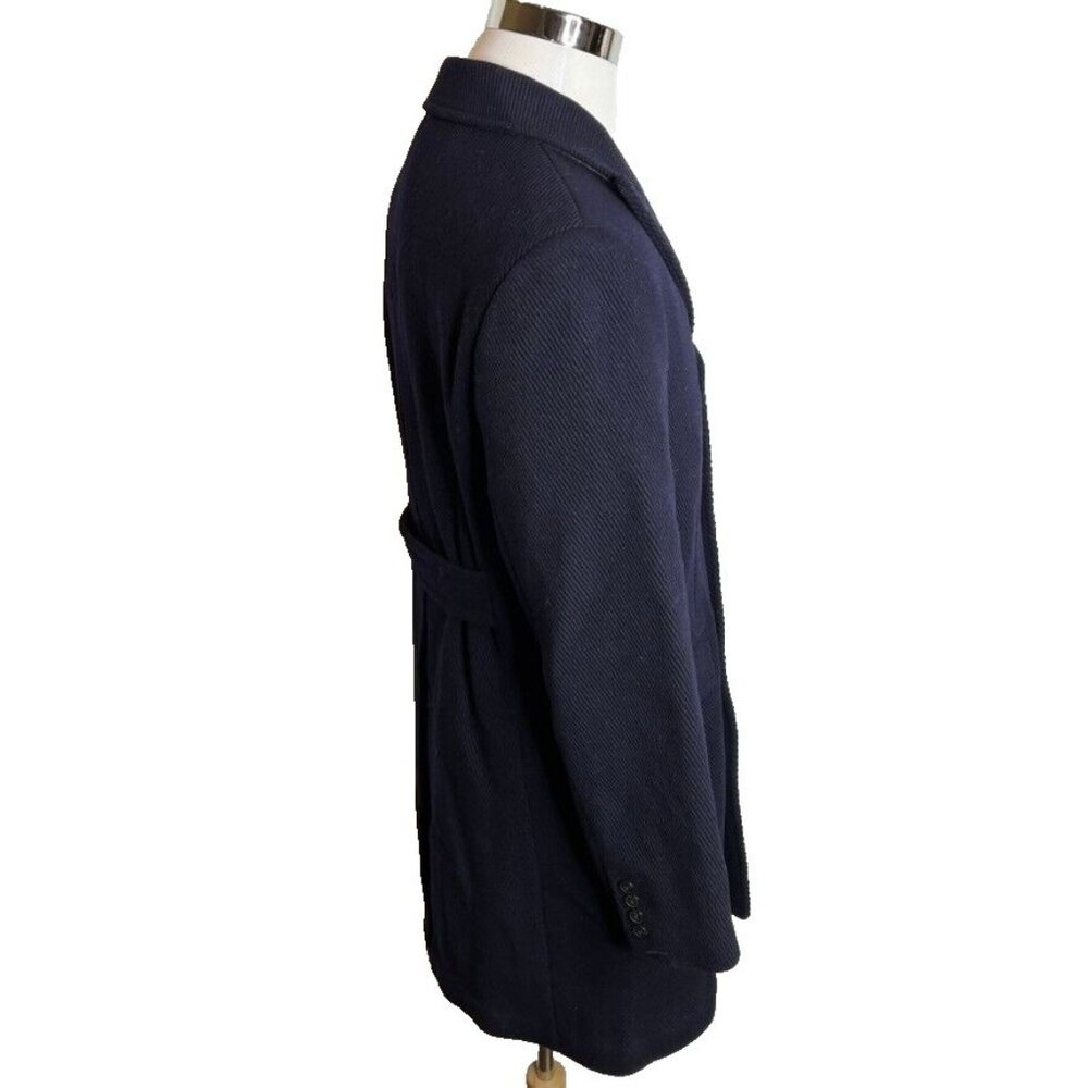 J.Crew Mens $598 Ludlow Topcoat Heavyweight Wool Navy Size 46R BS472 - Picture 11 of 13